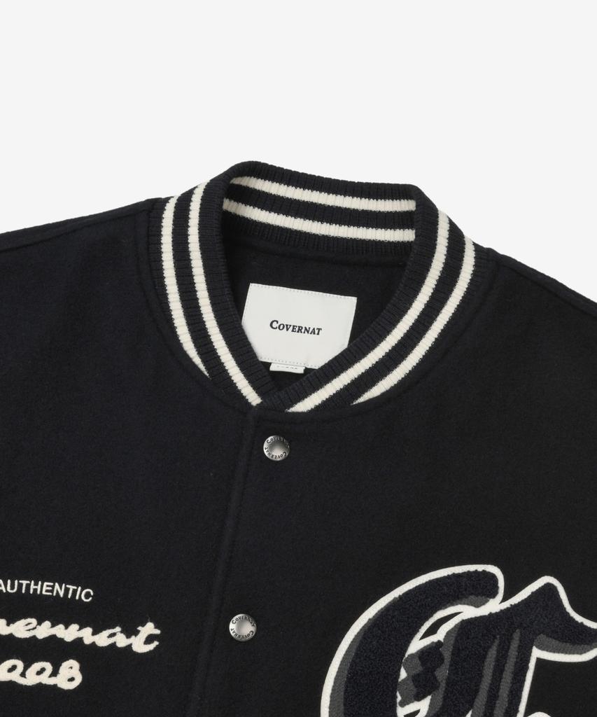 COVERNAT Diploma C Logo Wool Varsity Dark Navy