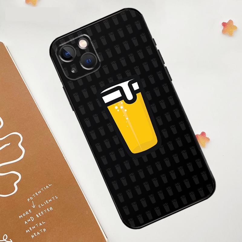 Beer Cup Case For Apple iPhone 16 15 14 12 11 13 Pro Max Mini XR 15 16 Plus 16e Protective Cover