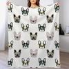 French Bulldog Digital-printed Polyester Bedroom Velvet Flannel Soft Sofa Cover Blanket Fleece Soft Sofa Cover Blankets for Beds