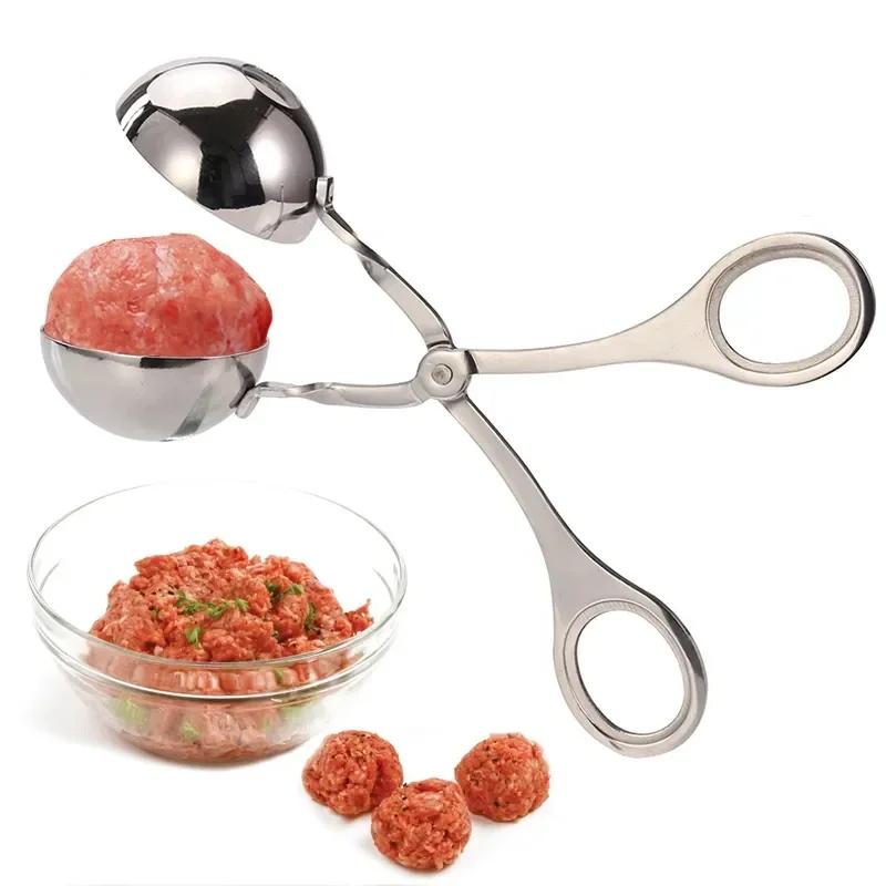 RVS Gehaktbal Klem Pil Rond Rijstbal Maker Clip Tang met Grip Varkensvlees Rundvlees Vlees Keuken Kookgereedschap DIY Gadget
