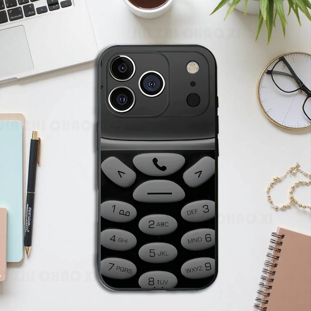 Old Phone Screen Silicone Phone Case For IPhone 17 16 15 14 13 12 11 X XS Plus Pro Max Shockproof Soft Cover