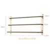 Drei gestaffelte Schichten Handtuchhalter Bars Handtuchhalter Badezimmer Zubehör Set 304 Edelstahl Golden