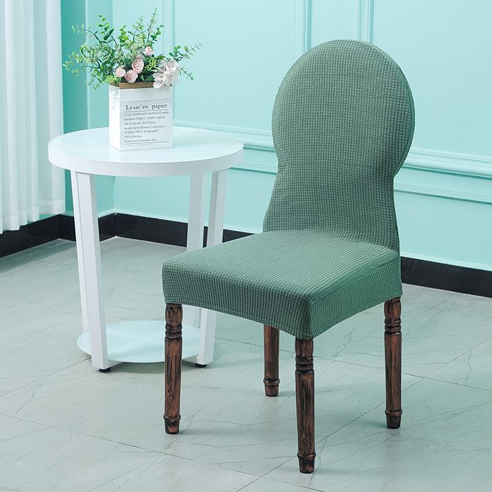 Thickened Round Backrest Dining Table Chair Cover Universal Curved Stool Cover Seat Cover Elastic Force