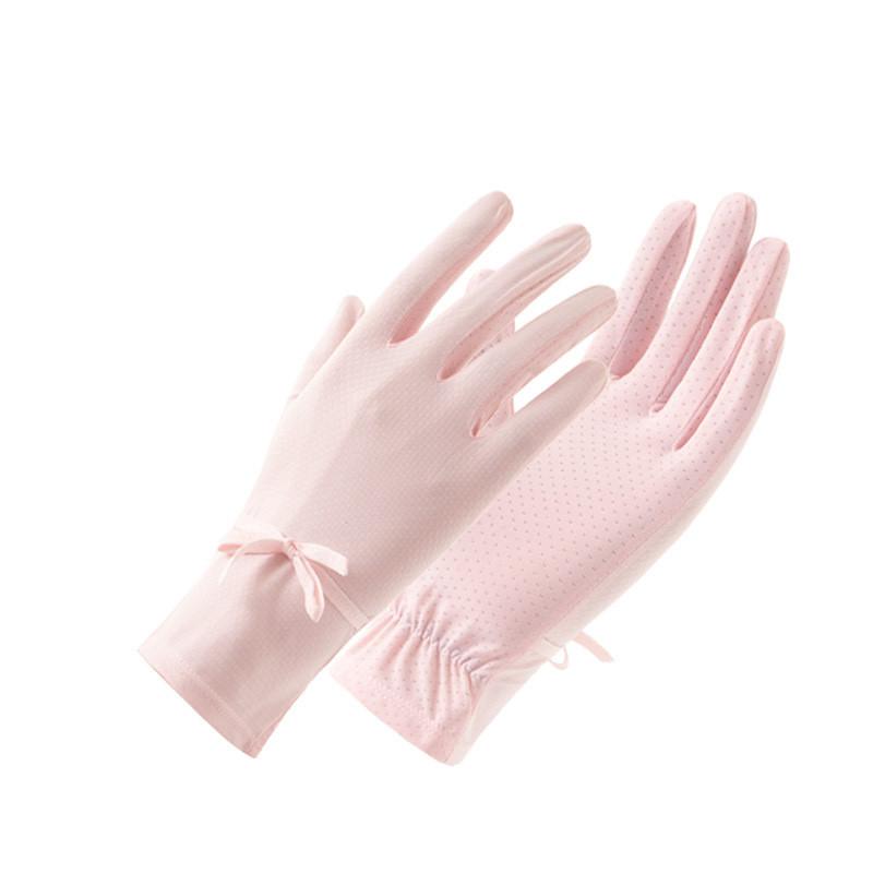 

Summer Uv Blocking Gloves With Touchscreen Function For Driving And Sports рожевий