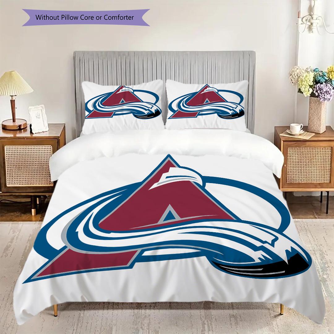 

Colorado Avalanche Pattern Bedding Quilt Set Quilt Cover Pillowcase Home Decoration Birthday Gift (1 * duvet cover + 2 * pillowcase, without core) 135x200cm