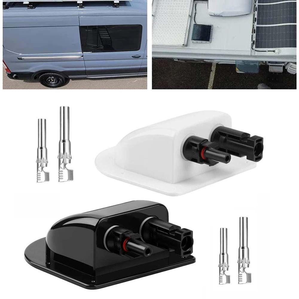 Double Hole Solar Panel Sealing Box Durable Cable Entry Gland Motorhome Curved Cable Connector