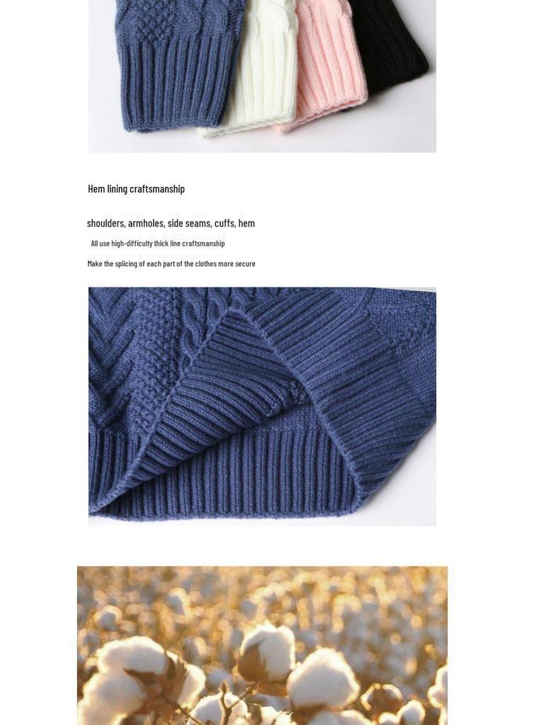 2025 Herbst/Winter Herren Grobstrick Zopfmuster Strickjacke - Koreanischer Stil Locker Strickware für Paare