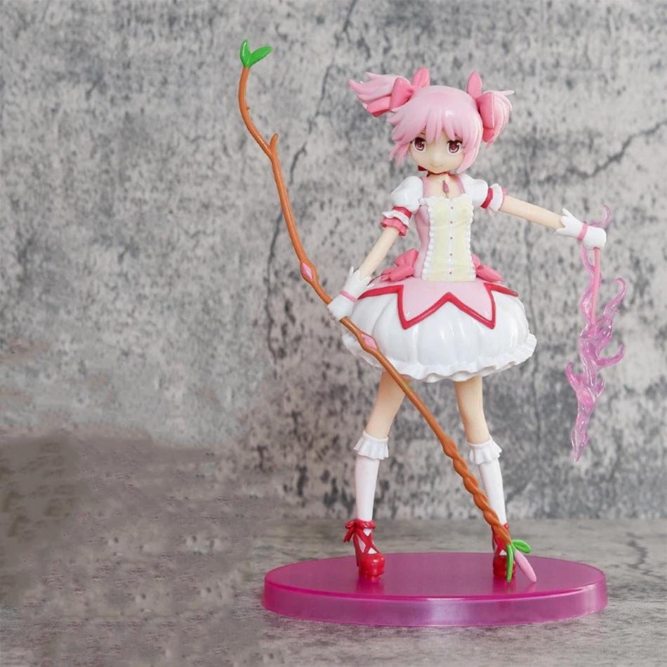 19CM  Cute Kaname Madoka Anime Figure Model Toys PVC Action Figure Statue Desktop Decoration Kawaii Doll Holiday Gift
