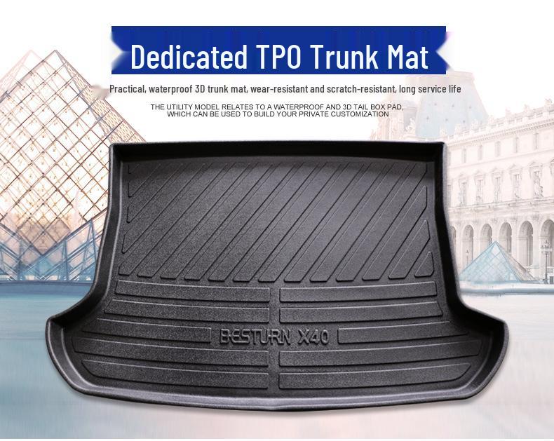 Durable Waterproof TPE Trunk Mat for 2020-2025 Toyota Corolla RAV4 - Eco-Friendly Car Accessory
