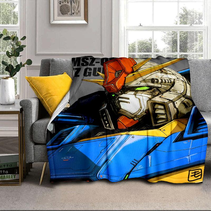 Mecha Armor Robotic Design Blanket Flannel Blanket for bed, sofa, Camping, Hiking, Picnic Essentials, gift for family Fan gifts