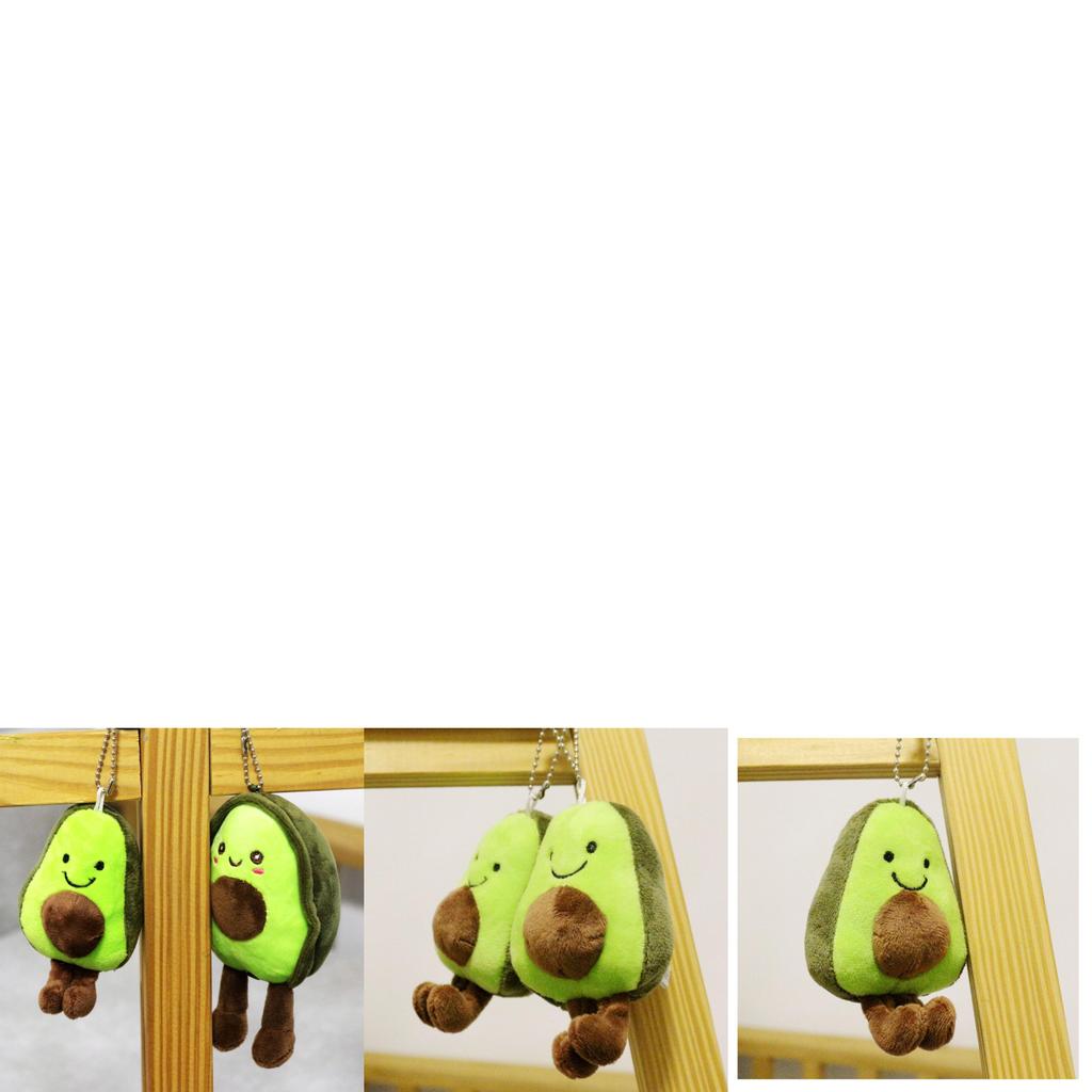Cute Avocado Plush Keychain Student-friendly Green Crystal Soft Stuffed Toy