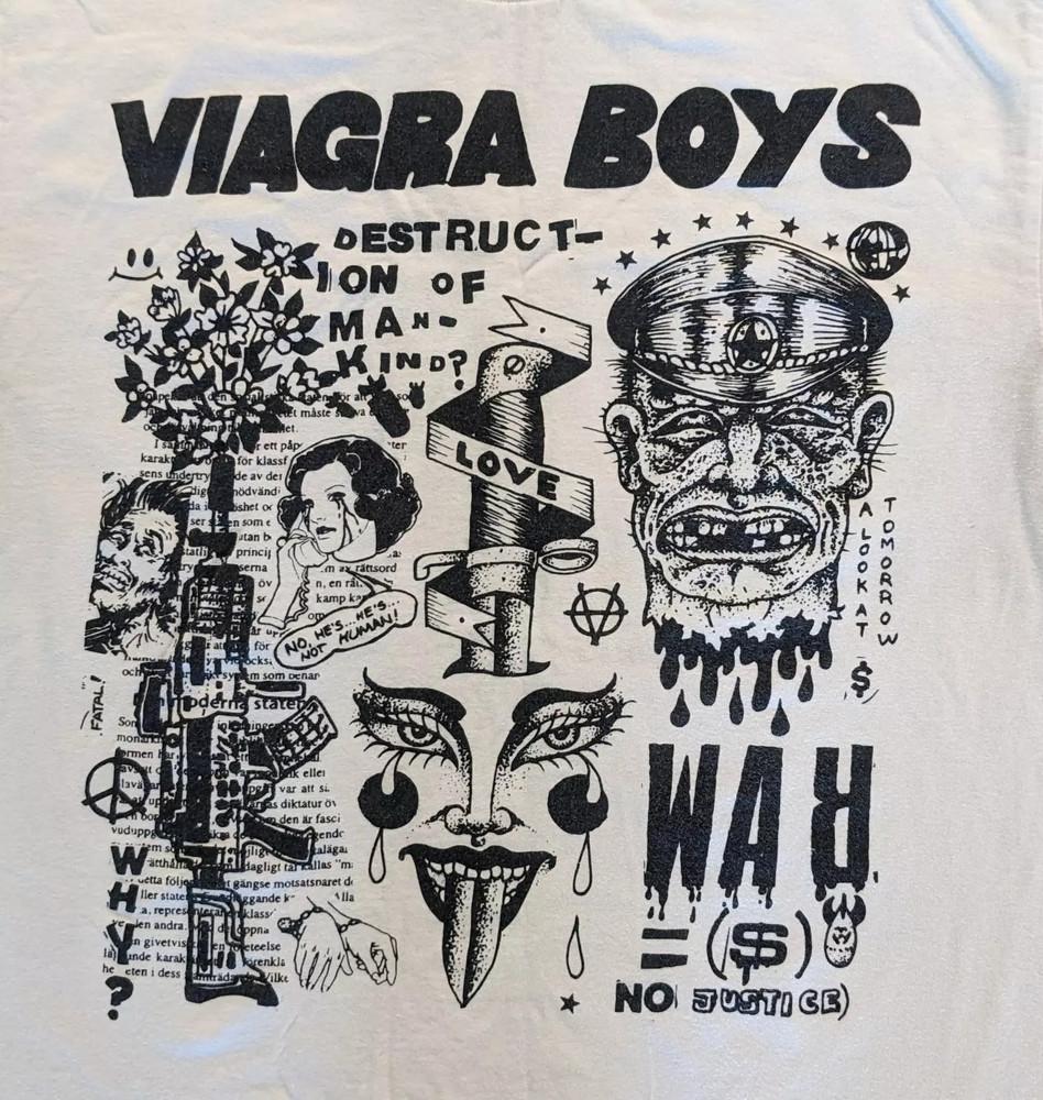 

Viagra Boys White Cotton Full Size Unisex S-5XL Unisex T-Shirt M