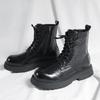 Fashion Thick Bottom Man High Top Boots Vintage Soft Men's Leather Mid-Calf Shoes Fashion Outdoor Sneakers Lace Up Non-Slip Ankle Boots