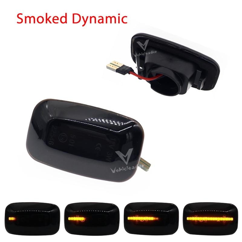 2Pcs Dynamic LED Side Marker Fender Lights 12V Flowing Turn Signal Light Side Repeater For Toyota Landcruiser 70 80 100 Series