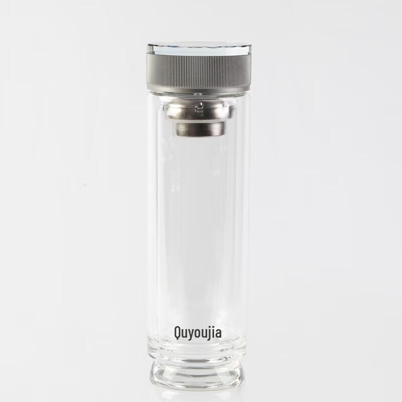 Quyoujia Double-Wall Glass Business Tea Tumbler