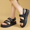The 2025 Summer New Style of Fashionable and Simple Flat-bottomed Thick-soled Flip-flops for Women with A One-button Strap