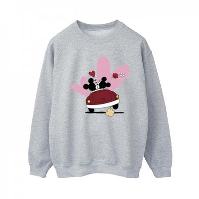 Womens/Ladies Mickey Mouse Car Print Sweatshirt