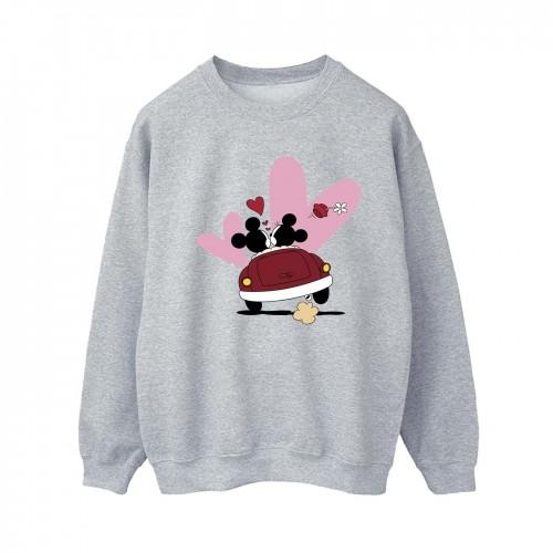Disney Womens/Ladies Mickey Mouse Car Print Sweatshirt