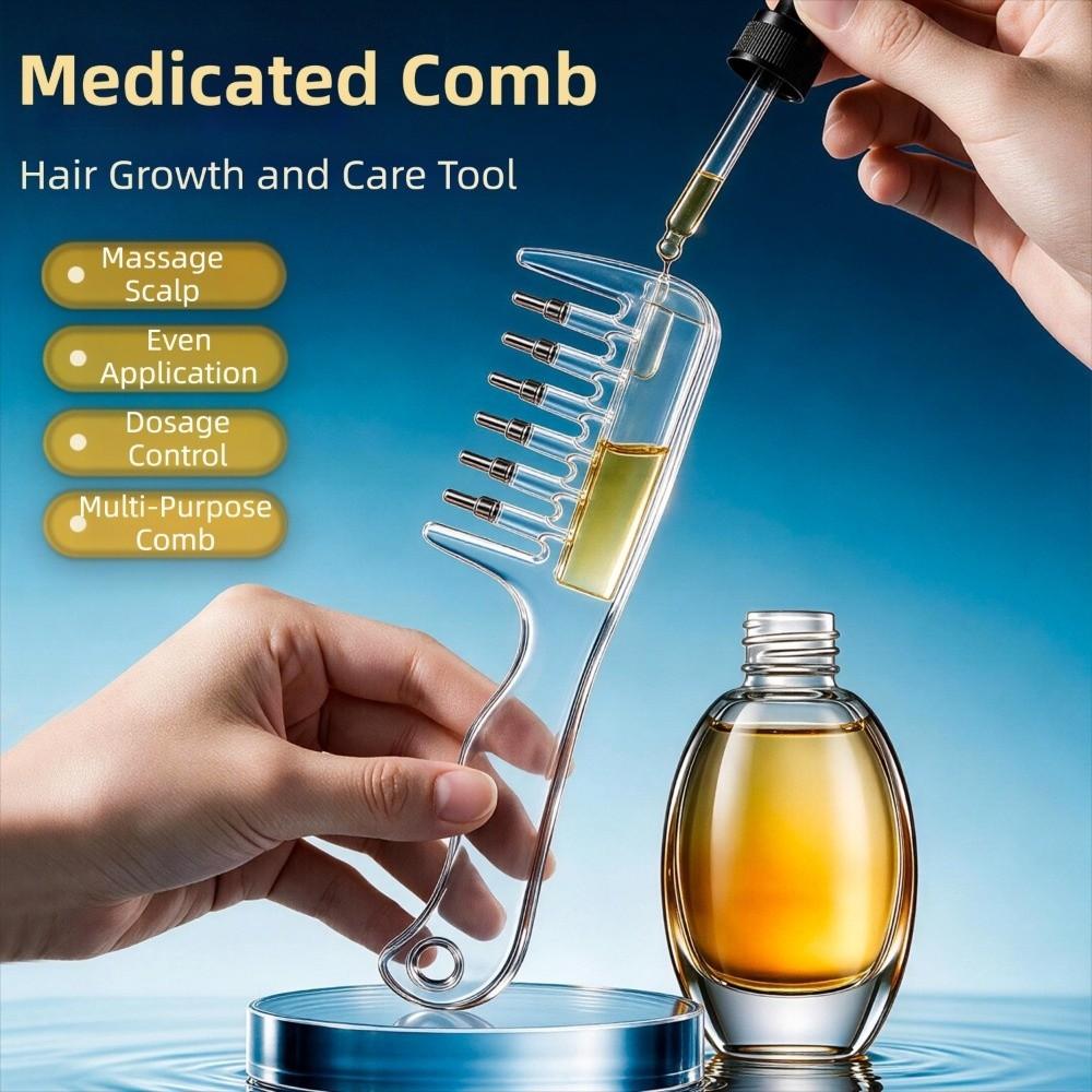 Anti-Frizz Hair Firming Applicator Hair Care Massage Guide Liquid Comb Household