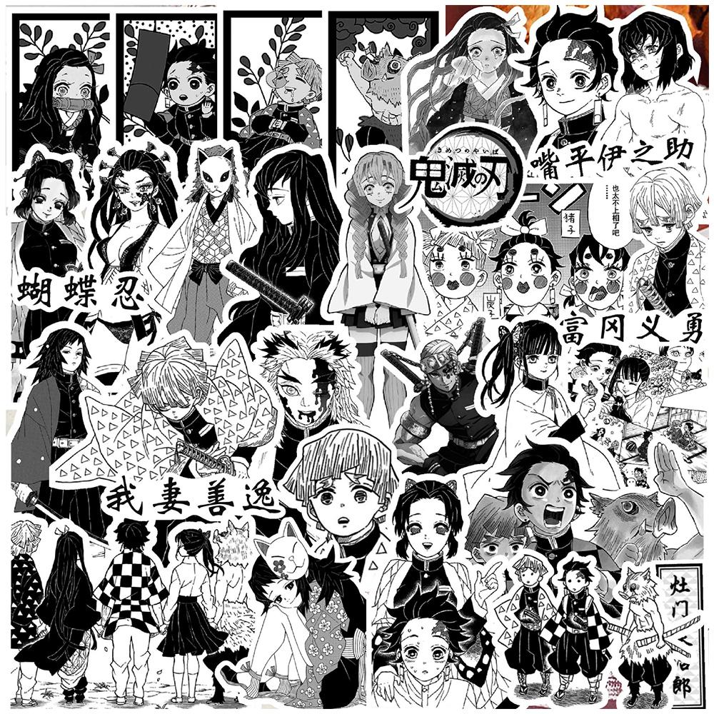 50/100pcs Cartoon Mix Demon Slayer NANA Anime Stickers Decals Skateboard Laptop Motorcycle Graffiti Waterproof Sticker Kids Toys