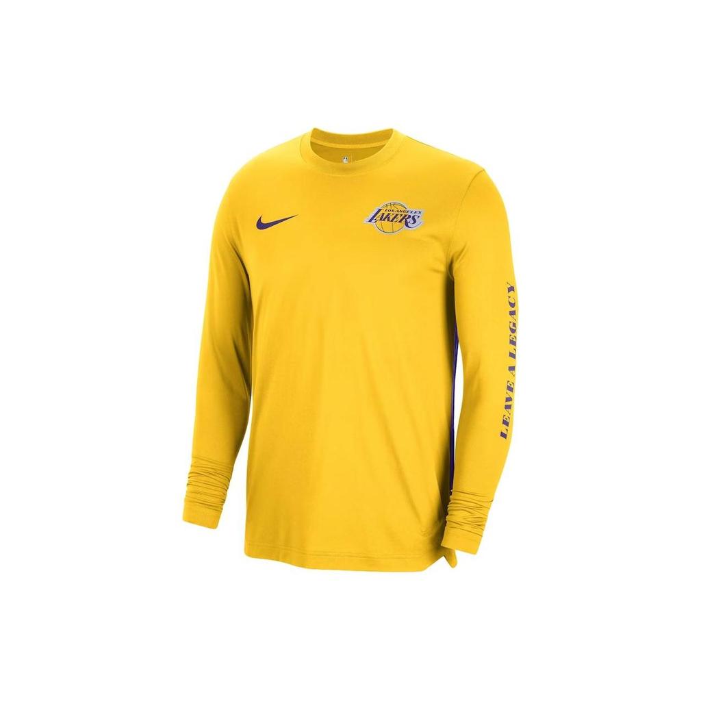 Nike Logo Casual Crew Neck Pullover Long Sleeve Soccer Jersey Player Edition 23-24 Season Los Angeles Lakers Unisex jersey Gold DX9436-728