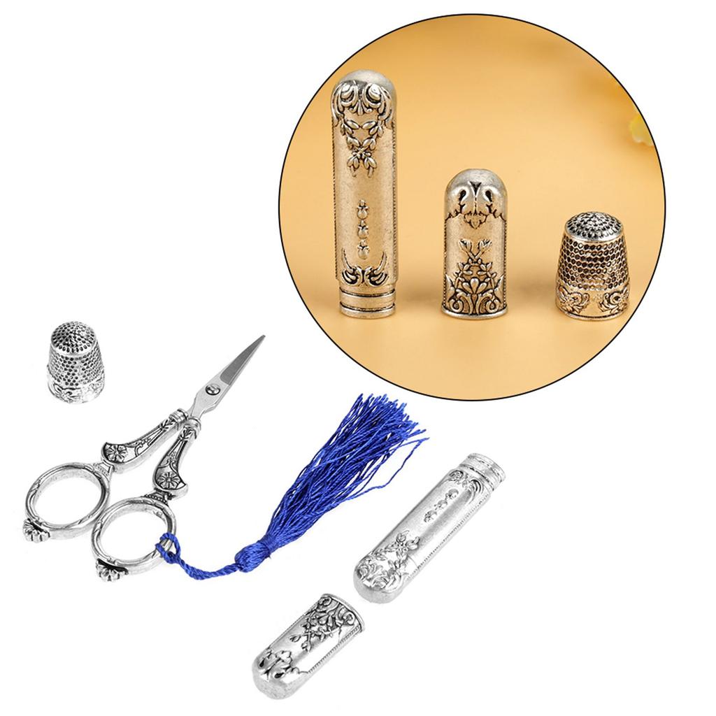 Vintage Design Sewing and Craft Scissors with Stainless Steel Material, Efficient Tool Incisive Points Classical Scissors for Dressmaking Fabric Craf