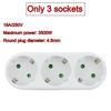 EU Power Socket European Standard Converter Extension Power Socket 2-Pin Plug Spain Germany AC Converter Adapter For Home Use