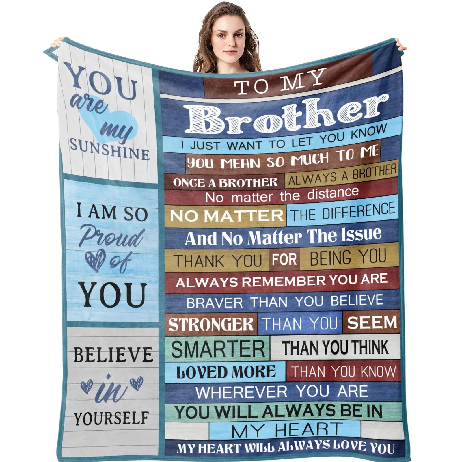 Gifts for Brother Blanket Brother Gifts From Sister Gifts for A Brother-Gifts for Brother Birthday Graduation Soft Throw Blanket 75x90cm