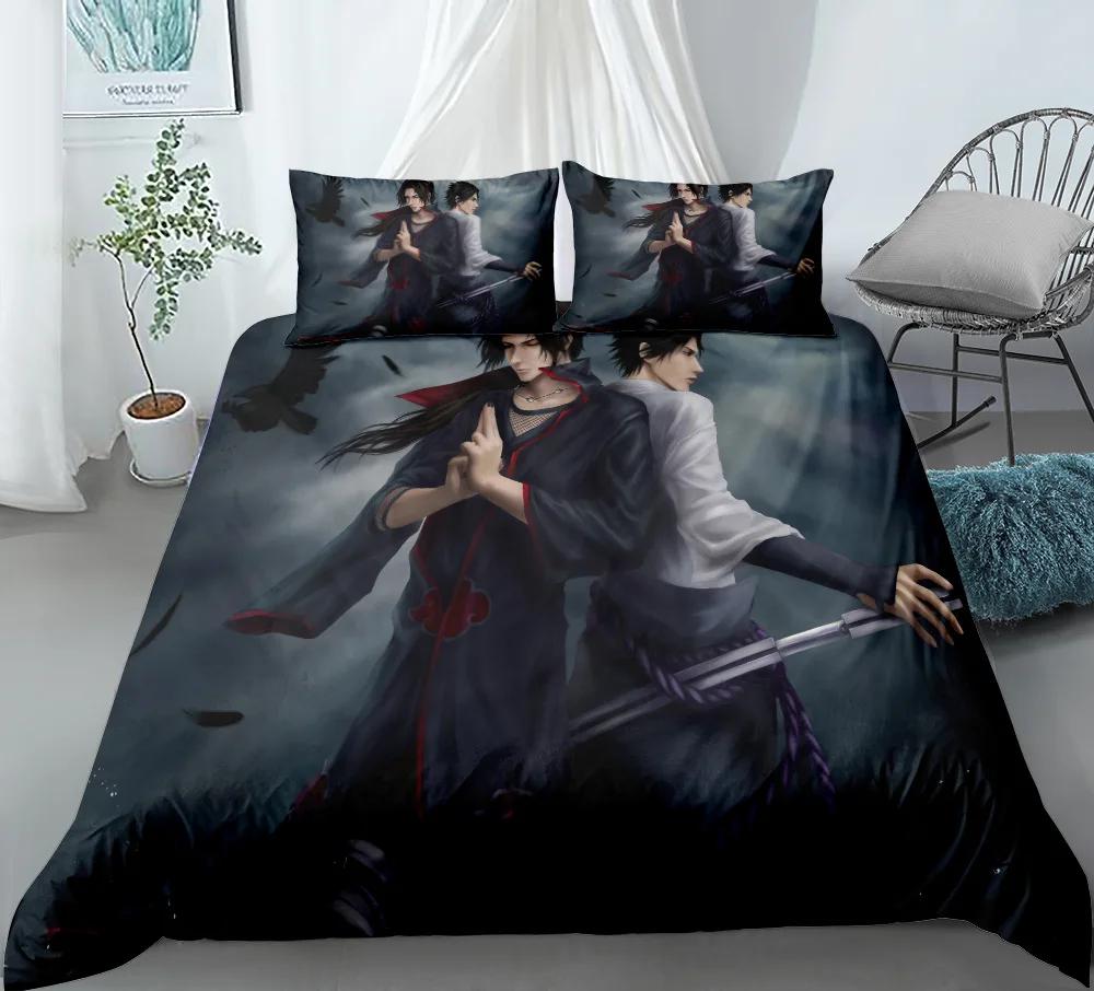 Japan Anime Red Cloud Bedding Set 3d Printed Duvet Cover Sets Pillowcase Twin Full Queen King Size Akatsuki Comforter Cover Sets