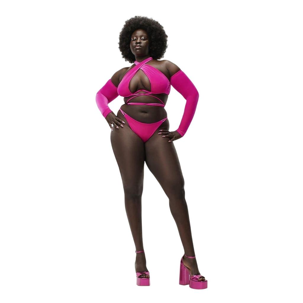 adidas Damen Ivy Park Criss-Cross High Leg Bikinihose