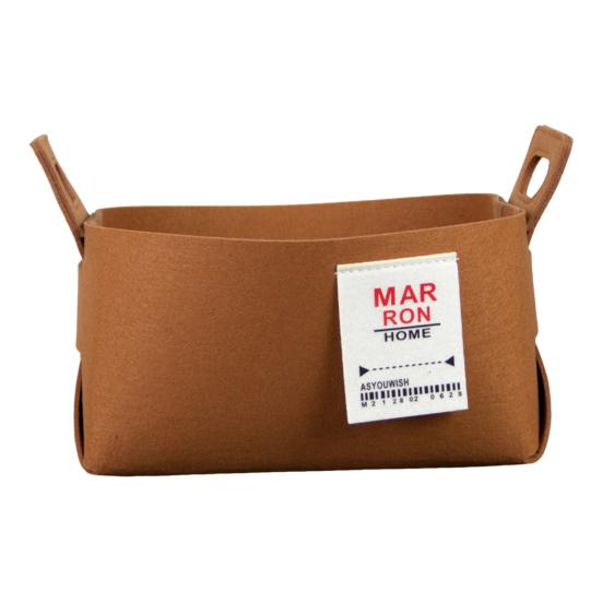 Felt Storage Basket with Handles Foldable Fabric Storage Bin Eco-Friendly Collapsible Organizer Bin for Toys Clothes Blankets Home Laundry