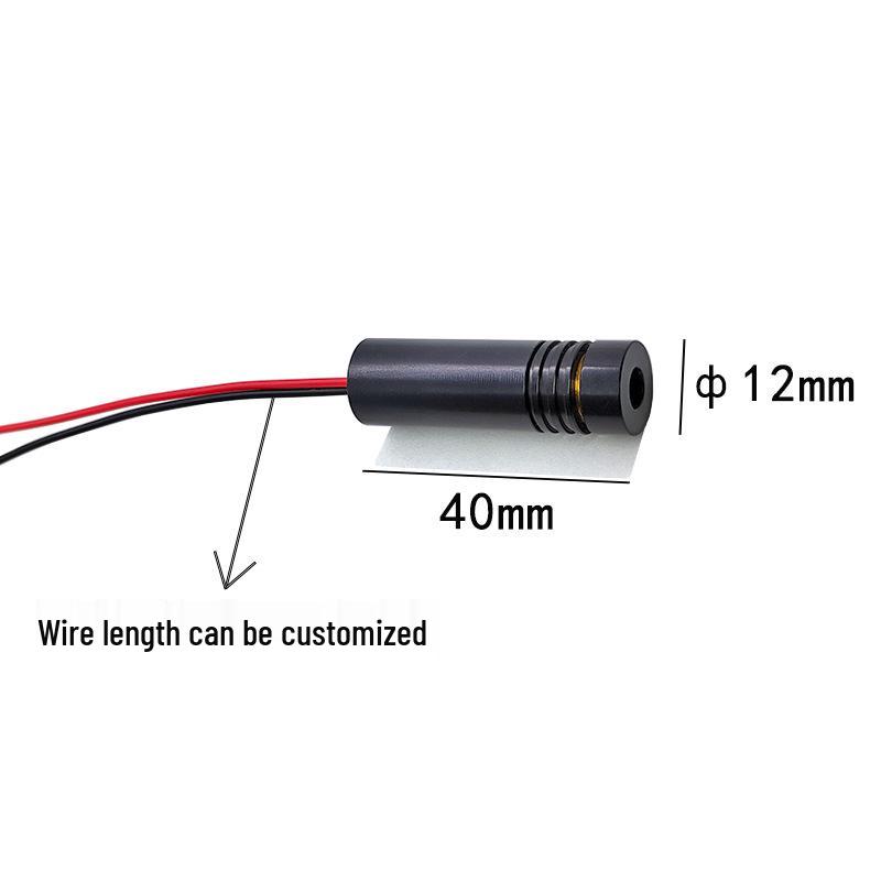 12x40mm Red Laser Module 650nm 10mW for Marking and Positioning
