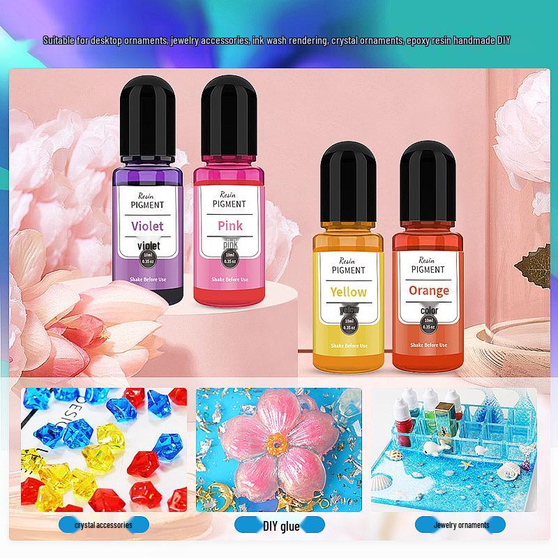 30-farebný univerzálny pigment pre DIY epoxidovú živicu, AB & UV lepidlo