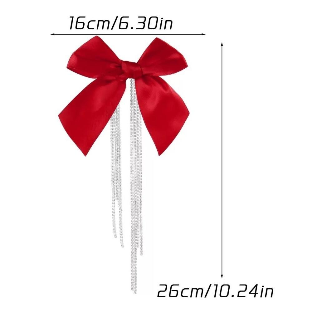 Gold Twist Ties Christmas Tree Bows Vintage Style Gift Wrap Bows Red Ribbon Bows  DIY Crafts