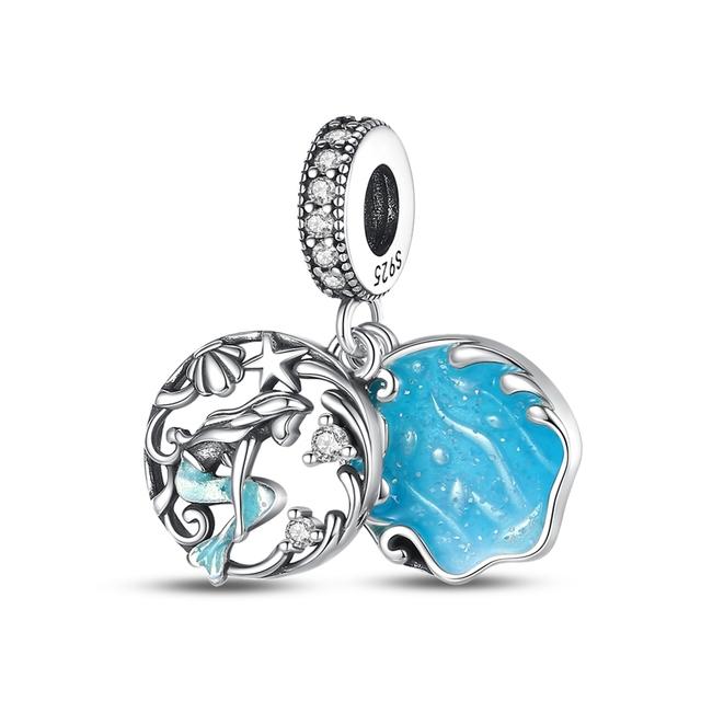 Fashion 925 Sterling Silver Luminous Change Color Animal Star Charms Beads Pendant Fit Necklace Bracelet Jewelry Women