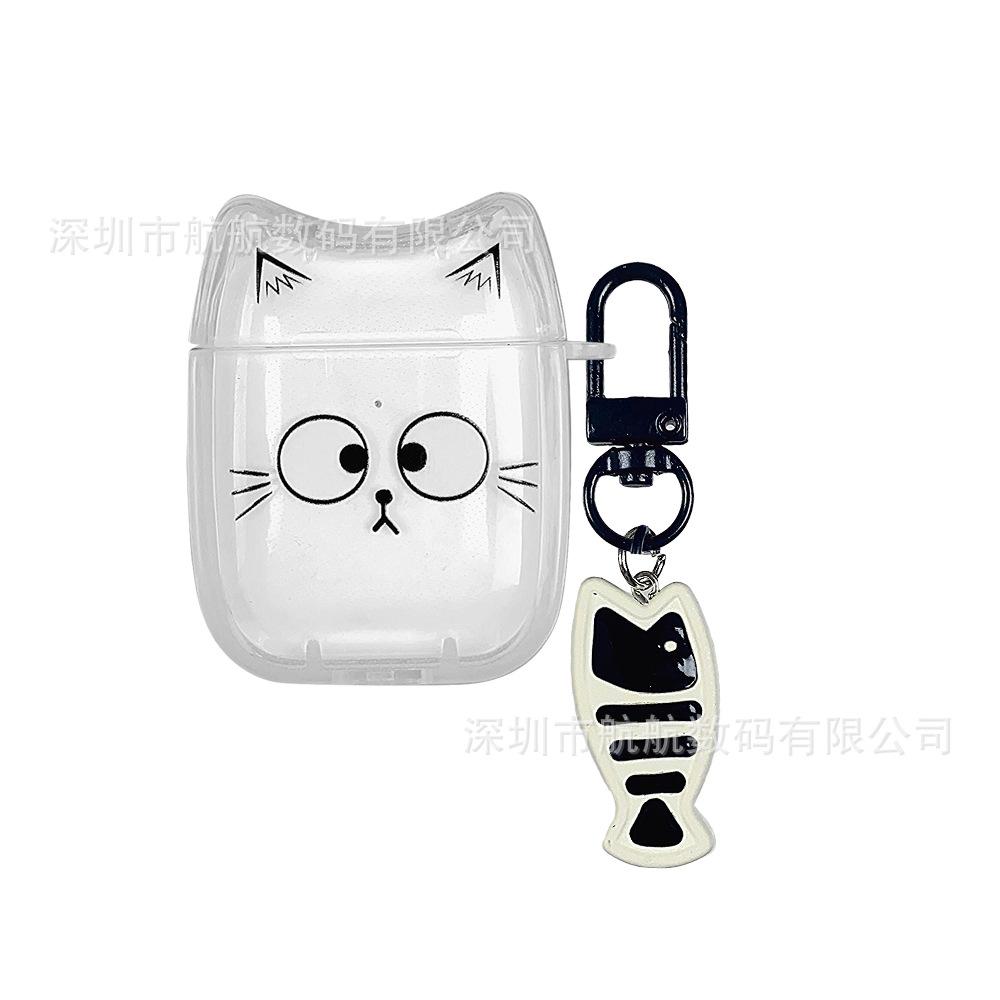 Big-eyed cat is suitable for Apple AirPods 1 earphone protective case New airpodspro1 protective case pro1 ear