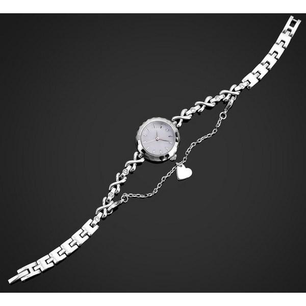 Volkswagen White Stone Layered Bracelet Watch,Korean Popular Watches