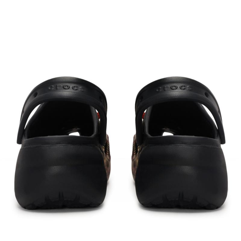 Crocs Classic Platform Clog 811 Bonfire Special Shoe Box Personalised Trend Gift Box Hole Shoes Women's Black, Red and Yellow
