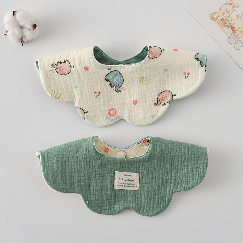 New Cute Cotton Baby Feeding Drool Bib Infants Two-sided Usable Saliva Towel Soft Burp Cloth For Newborn Toddler Kids Bibs