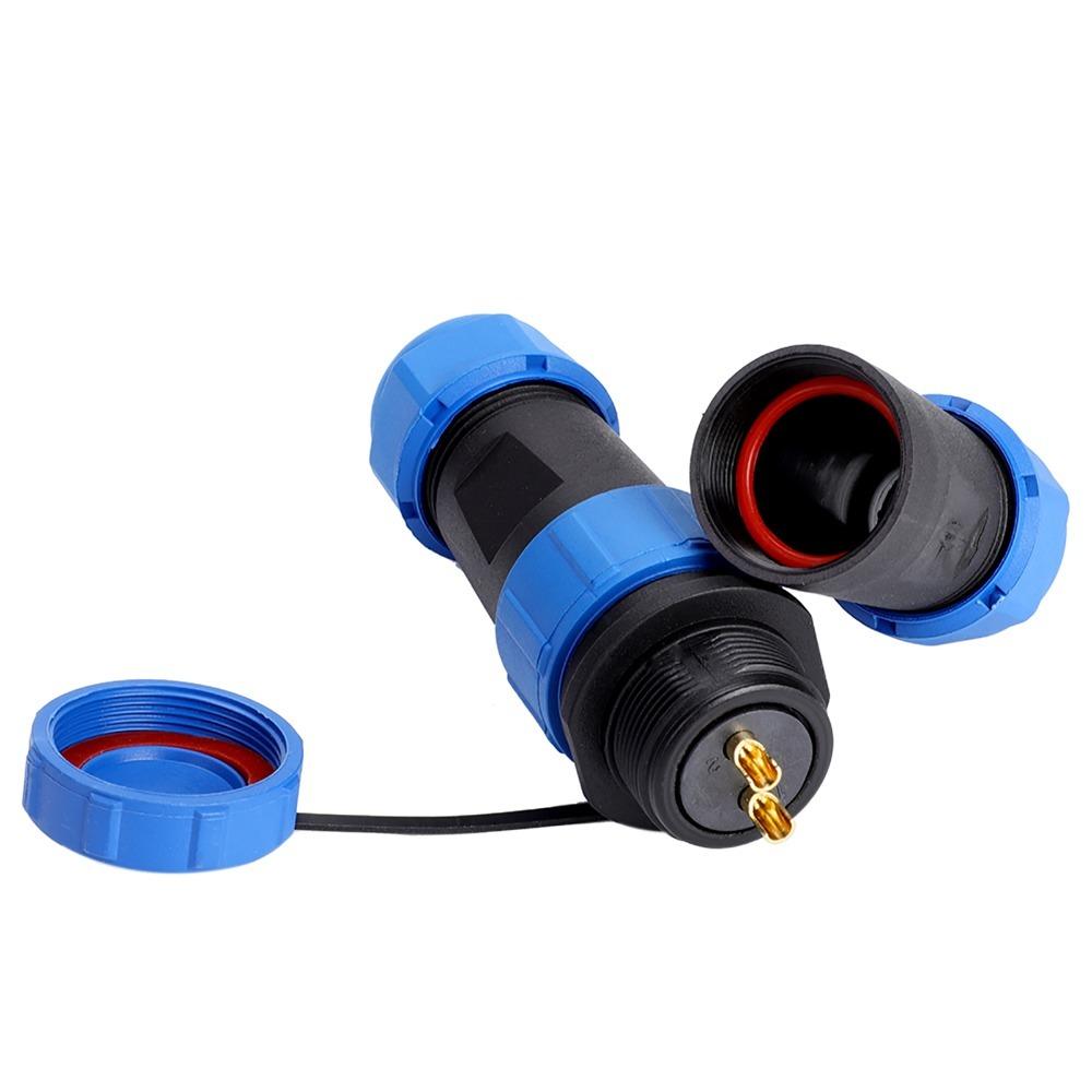 SP21 Wasserdichter Luftfahrtstecker 2/3/4/5/7/12-polig Docking-Typ Luftfahrtstecker Flammhemmender Kunststoff Kabel-Inline-Stecker