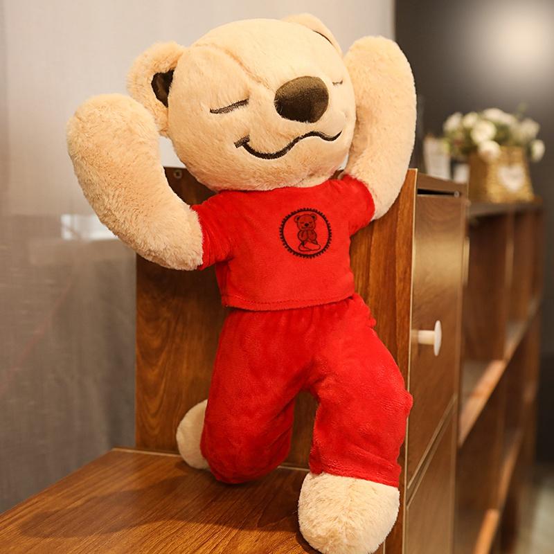 40cm Kreatives Yoga-Bär-Stofftier Weich Gefüllt Cartoon-Tier Verschiedene Aktionen Bärenpuppe Lustiges Geschenk Für Kinder Baby Mädchen