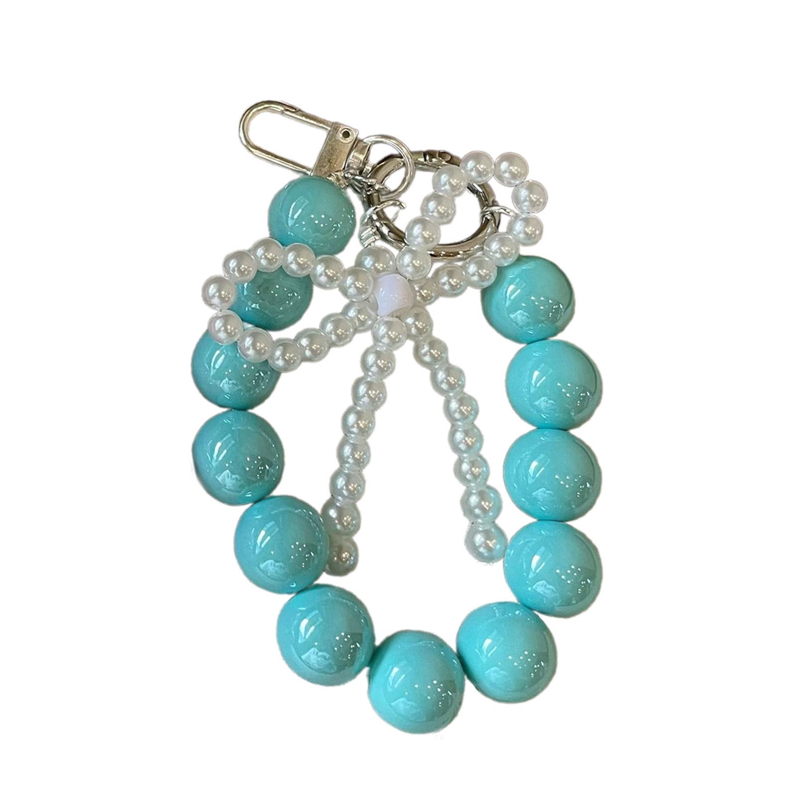 

Стильный брелок-бантик с искусственным жемчугом, бантики, подвеска для женских сумок и рюкзаков, красочный брелок для сумки, украшение синий