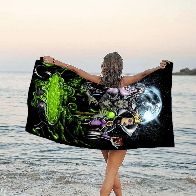 1pc Villains2 Beach Towel, Beach and Seaside Swimming Pool Equipment, Fashion Pattern, Rectangular, Travel Essentials