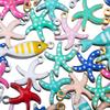 20pcs Stainless Steel Small Starfish Charms Fish Pendant Enamel DIY Jewelry Making Accessories Findings Ocean Necklace Earrings