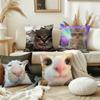 Meme Rosa Schleife Katzen Lustiger Kissenbezug Kissenbezug Dekoration Zimmer Zuhause Sofa Wohnzimmer Büro Auto Nordische Schlichtheit