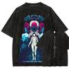 Ghost In The Shell Motoko Kusanagi T Shirt Men Women Cotton Graphic Printed Short Sleeve Round Neck Washed Punk Streetwear Tee