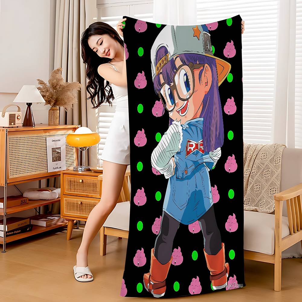 Cute K-Kawaii Dr. Slump Anime Beach Swimming Towel Soft Absorbent Washcloth Children's Gifts For Kids Travel Camping Gym