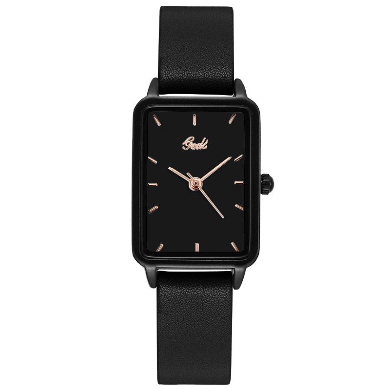 GEDI Watches for Woman Vintage Niche Elegant Waterproof Leather Watches Ladies Quartz Square Women's Wristwatches