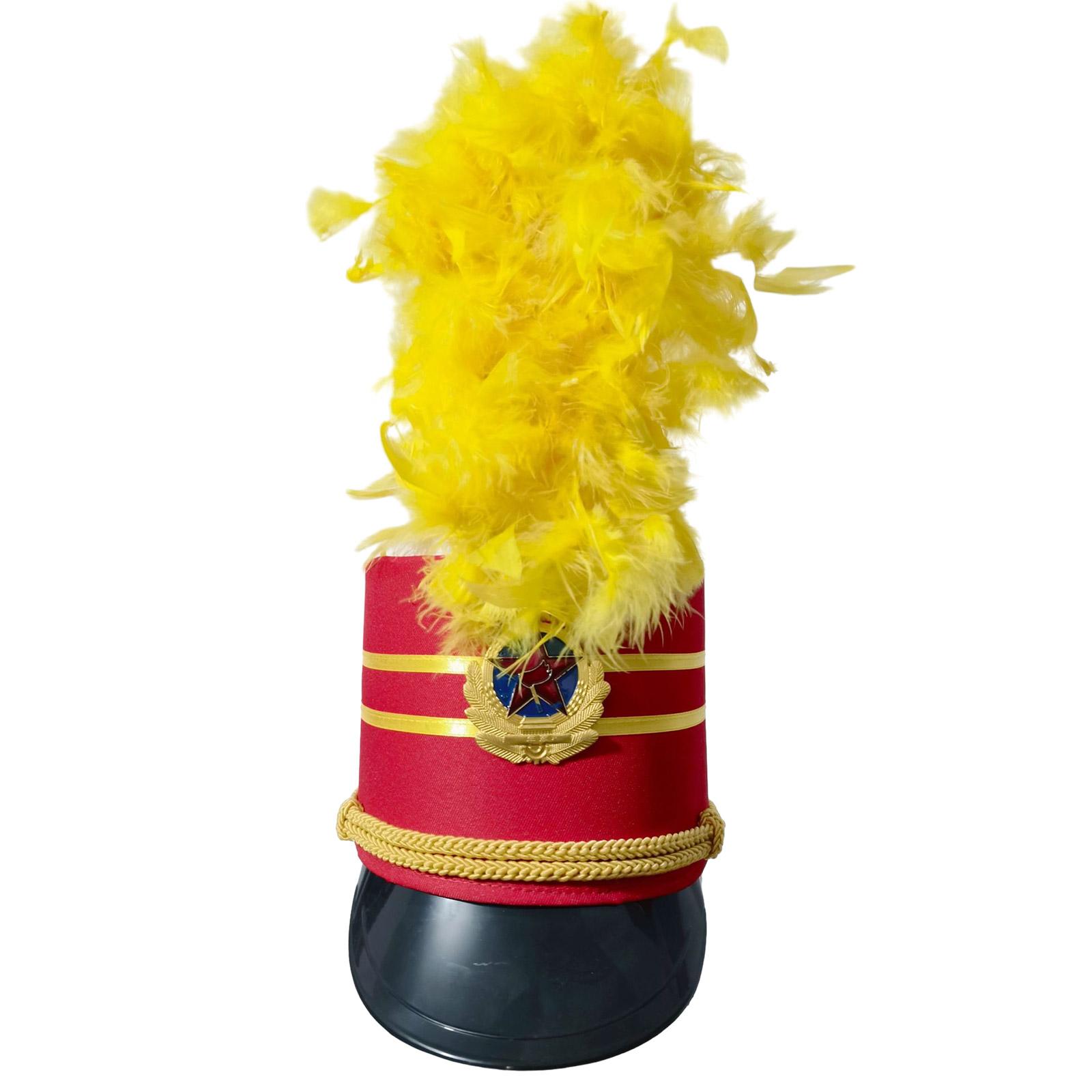 

Lightweight Honor Guard Hat Drum Majors Hat for Adult Kids Carnival Christmas Vintage Hat for Festival Show Performances D