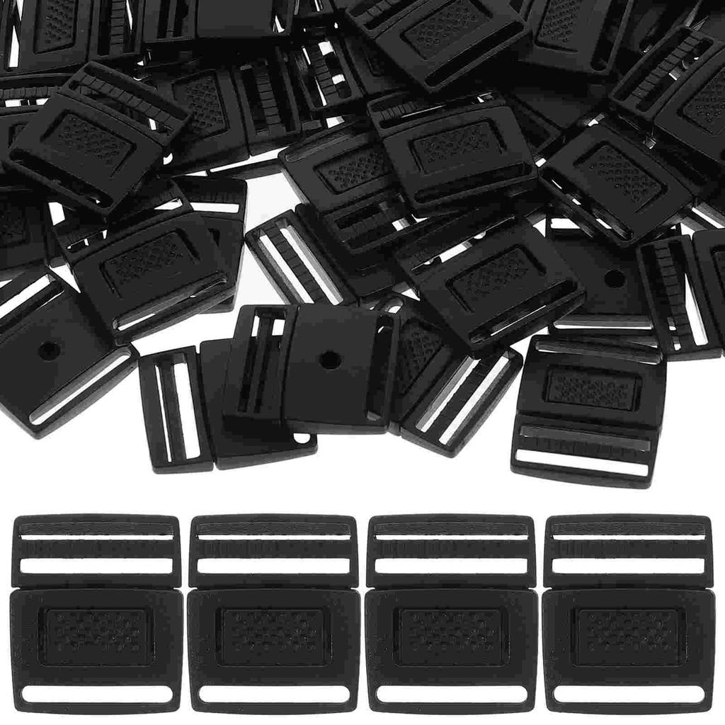 100 Pcs Buckle Center Release Buckles Collar Connector Plastic Belt Buckle Garment Rivets Strap Buckle Belt Buckles